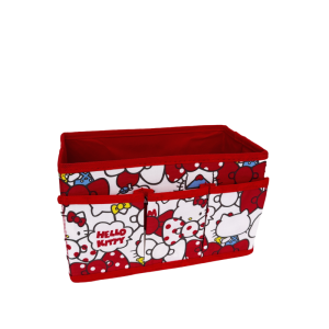 Cute Cartoon Fabric Folding Makeup Box Stationery Jewelry Classification Desktop Organizer Storage Box Rectangular Shape Waterproof