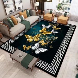 VIKAMA American Vintage Bedroom Living Room Floor Carpet Waterproof Slip Resistant Stain Resistant Comfortable Home Decor