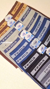 PANDAWA - 12 Pcs / 1Lusin Celana Dalam/CD Boxer Pria Spandek Rajut FEMA PREMIUM Tanpa Jahitan Size L XL XXL