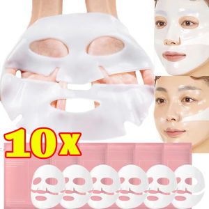 🔥Hot sale🔥10Pcs Bio-Collagen Face Mask Hydrogel Soft Gel Refreshing Brightening Hydrating Overnight Mask Deep Moisturizing for Women Skin Care