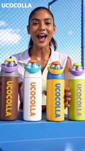 【Ucocolla】 670ml Insulated Tumbler Stainless Steel Water Bottle Keep Cold&Hot 24H Leak Proof Flip Spout