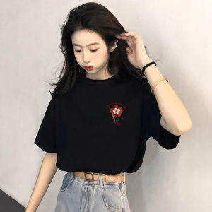 Áo Thun Cotton Tay Ngắn Màu Đen Mùa Hè Mới Cho Nữ Thiết Kế Tay Ngắn Cổ Tròn Đa Năng Thời Trang Thường Ngày Chất Lượng Cao Cấp