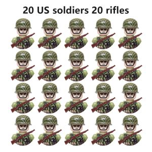 Multi-style military soldiers mini character building blocks DIY assembled building blocks childrens collection toys and gifts