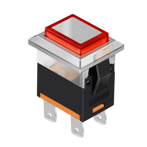 LANBOO | High Current Self-Locking/Self-Resetting Square Switch 19x13mm