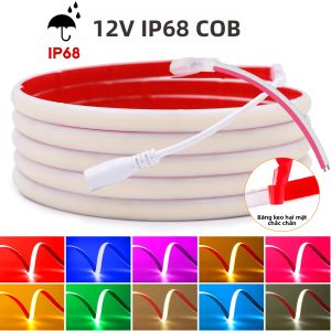 Đèn LED Dải COB 12V Chống Nước IP68 320 Đèn LED Mật Độ Cao Băng Đèn Neon Dẻo Dùng Cho Chiếu Sáng Tuyến Tính Ngoài Trời Hồ Bơi