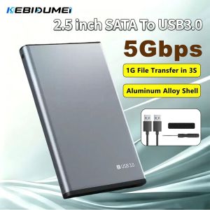 KEBIDU | Kebidumei 2.5 Inch HDD Enclosure External Hard Drive Disk Aluminum Box 5Gbps SATA to USB3.0 SSD HDD Case Portable Storage Device
