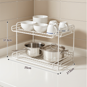 Kitchen Storage Rack Pot Organizer Cabinet Layered Stand