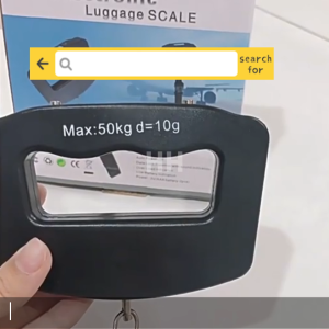 Ready Stock Max 40/50kg [Free Batteries] Multifunctional LED Smart Digital Electronic Weighing Scale Torch Light Mini Small Pocket Size Travel Accessories Bag Luggage Backpack Handheld Portable Lightweight Hanging Hook Accurate Cheap Modern Simple Black