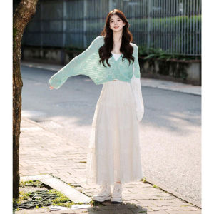CHANGTONG | Spring Knit Cardigan & Skirt Suit