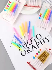 10 Pcs Lilin Spiral Ulang Tahun Kecil Pendek Metalik Emas Ulir Keriting Pastel Gold Berulir Birthday Candle Party Warna Warni Mix 10 IN 1