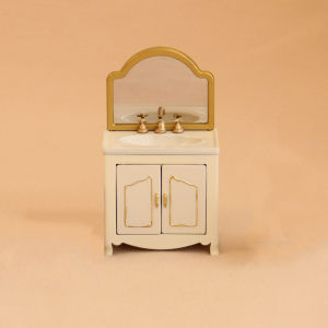 Miniature Simulation Dollhouse Furniture 1:12 Wrought Iron Bathtub Washbasin Toilet Suitable for Bjd Ob11 Bathroom Decorations