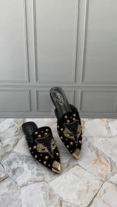 Sandals Slope O w l Diamond Studed K2600