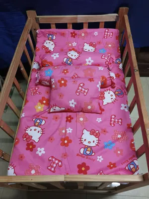 Comforter set 4in1 cribset for newborn baby ( premium canadian cotton/ non-fade design ) 💯% Pure Cotton