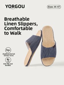 YUANGANG | Antibacterial Absorbent Slip-resistant Linen Slippers
