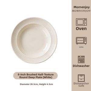 mornenjoy | Underglaze Cream Style Ceramic Tableware Set