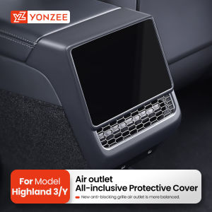 YZ Rear Air Vent Cover For Tesla Model 3 Y Juniper highland back seat Accessories Conditioner Outlet Filter Grille Protector