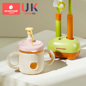 SCOORNEST Childrens Milk Cup Baby Water Glass For Home Baby Drink Learning Cup Cup with Straw Glass with Scale for Drinking Water