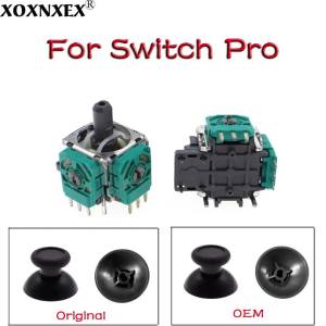 1Set For Switch Pro Controller 3D Analog Stick 3 Pin Sensor Module Potentiometer With ThumbSticks Caps Repair Parts