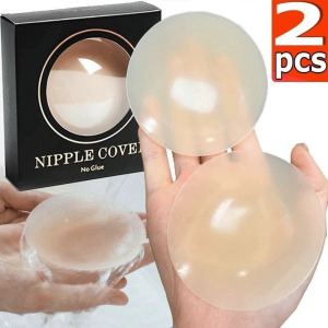 Reusable Invisible Silicone Bra Cover / Self Adhesive Breast Chest Bra / Soft Reusable Self Adhesive Strapless Invisible Breast Cover / Silicone Breast Stickers / Swimsuit Stickers Breast Bra Pads