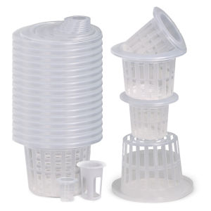Transparent Plastic Slot Mesh Net Plant Cup for Hydroponics Aquaponic Orchid Bucket Basket Wide  Pot Aeroponic   Soilless Contai