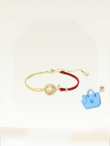 Swarovski | Zodiac Snake Red Rope Imitation Pearl Bracelet