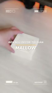 Đèn Ngủ Decor Phòng Ngủ Để Bàn Tối Giản Hẹn Giờ Điều Chỉnh Độ Sáng Kèm Miếng Dán Gắn Tường
