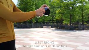 West Biking | WEST BIKING Băng Quấn Tay Lái Hình Tam Giác Dạng Xoắn Ốc PU EVA Chống Mồ Hôi Chống Trượt Giảm Xóc Xe Đạp Đường Trường Bọc Thanh Xe Đạp Màu đen-Trắng Gradient
