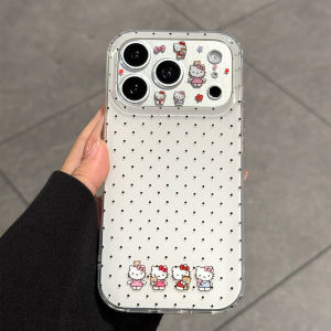 SENBO | New Polka Dot Cute Cat Full Protection Stylish Cartoon Womens Case for iPhone 17 Pro Max