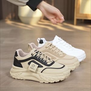 HOTSALEใหม่ 2025รองเท้าผ้าใบสตรี สไตล์เกาหลีสุดฮิต พื้นหนา ใส่สบาย ใส่แล้วสูง รองเท้าแฟชั่นผู้หญิง