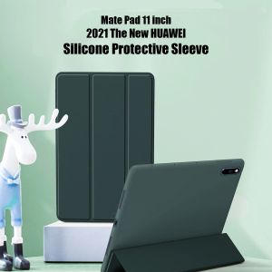 Huawei MatePad 11 inch 2021 New Flip Smart Cover Trifold Soft Case Softcase Skin Sarung Kesing Pelindung Tablet Casing Standing Mode