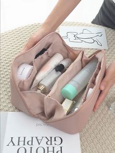 กระเป๋าคลินิก beautywomen กระเป๋าเครื่องสําอาง หนัง PU กระเป๋าใส่เครื่องสำอาง 5 ช่อง, กระเป๋าจัดระเบียบ ทรงหมอน, พกพาสะดวก จุของได้เยอะ