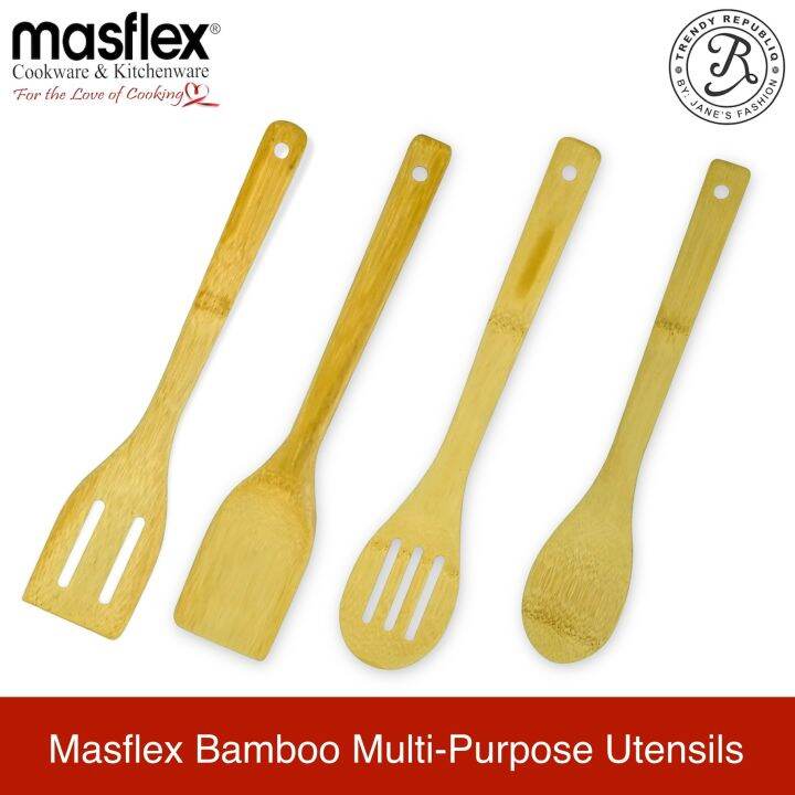 Masflex Bamboo Multipurpose Cooking Utensils | Lazada PH