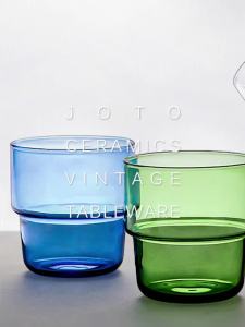 JOTO | Simple Transparent Colored Glass Cup