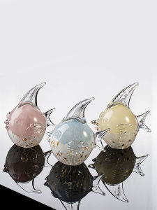 Luxurious Modern Glass Fish Decorative Ornaments Living Room TV Cabinet Wine Bar Office Wealth Attracting Decorations Home