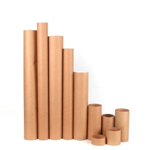 Creative Empty Hearted Tube Kraft Paper Roll Artwork Storage Tube round Paper Tube Spray Cloth Tube for Packaging