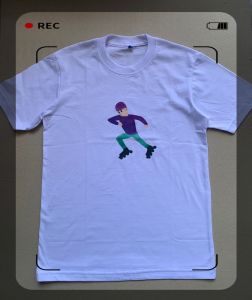 KAOS JUNIOR KAOS ANAK TANGGUNG INLINE SKATE (PUTIH)