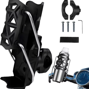 1PCS 360 Degree Adjustable Bike Motorcycle Handlebar Cup Holder Cage For Water Bottle MTB Road Cycling Motorbike Mount2025 NEW