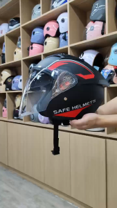 👍เลนส์สองชั้น👍 TISI หมวกกันน๊อค หมวกกันน็อคครึ่งใบ หมวกกันน๊อกชาย หมวกกันน็อคชาย หมวกกันน็อคผญ หมวกันน๊อค หมวกกันน็อคมอเตอร์ไซค์ helmet motorcycle หมวกกันน็อคชายหญิง หมวกกันน็อคผู้หญิง หมวกกันน็อคเทๆ ป้องกัน UV วัสดุABS ระบายอากาศ 53-62CM