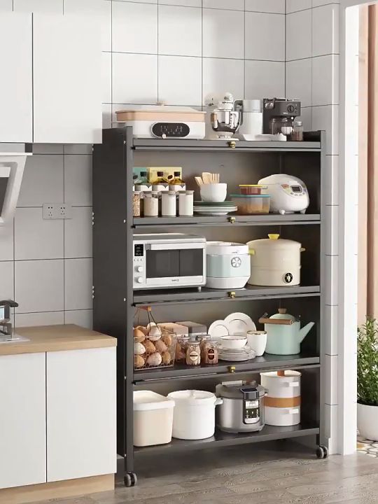 Rak Kabinet Dapur Rak Oven Microwave Rak Penyimpanan Multi Layer Dengan