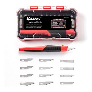 Ezarc ชุดมีดอเนกประสงค์ที่มีความแม่นยำสำหรับงานฝีมือมีดสำหรับงานอดิเรก13ชิ้นสำหรับเติมงานแกะสลักศิลปะการทำสมุดภาพการตัดแต่ง