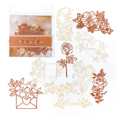 10 pcs Vintage Lace Hollow Material Paper Butterfly Craft Paper Junk Journal Planner Decorative DIY Scrapbooking Material Pack