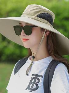 Sun Hat Beach Sun Hat Sun Protection Hat UV Protection Cover Face Outdoor Alpine Cap Big Brim Cowboy Hat Fishing Hat