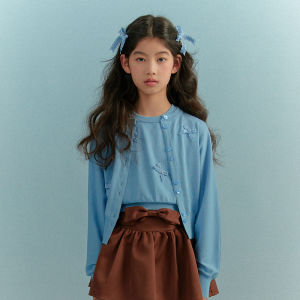 LOVESASAKIDS | Soft Anti-Pilling Ice Silk Butterfly Bow Batwing Sleeve Sweater for Girls