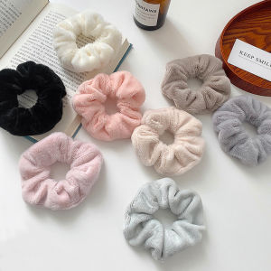 Ins Autumn Winter Plush Hair Ties for Girls Cute Korean Net Red Simple Headband Hair Cord Accessories