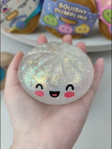 Squishy Bun Toy Stress Relief Squeeze Ball Fidget Simulation Food with Box Kids Gift