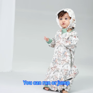 Einmilk Baby Split Leg Sleeping Bag Openable Crotch Adjustable Length Two Way Zipper Light and Breathable 宝宝分腿睡袋 QSB96