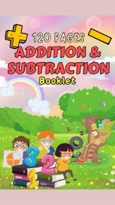 120 Pages Addition and Subtraction Math Activity 80 Gsm Back to Back Print 200 Gsm Cover Photo Paper