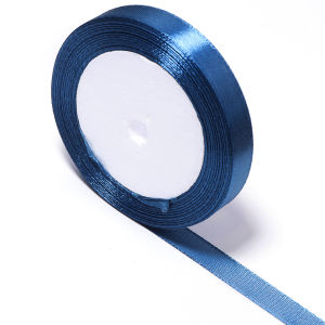 25yards/lot 10/12/15/20/25/38/50mm Deep Blue Silky Satin Ribbons For DIY Bouquet Gifts Wrapping Wedding Party Decoration