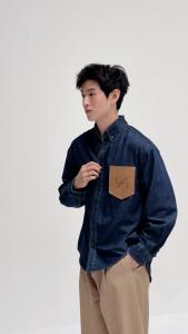 KINS 19 STUDIO |  DENIM OVERSIZED SHIRT เสื้อเชิ้ตยีนส์คินส์ [KN324]