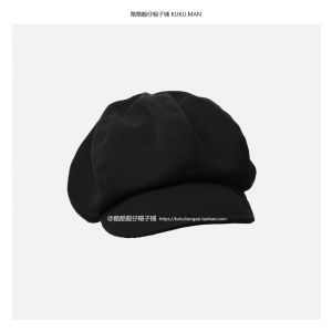 Autumn Winter Woolen Beret Hat Men Women Casual Style Short Brim Eight Corner Cloud Duckbill Hat Street Wear for Youth Couples
